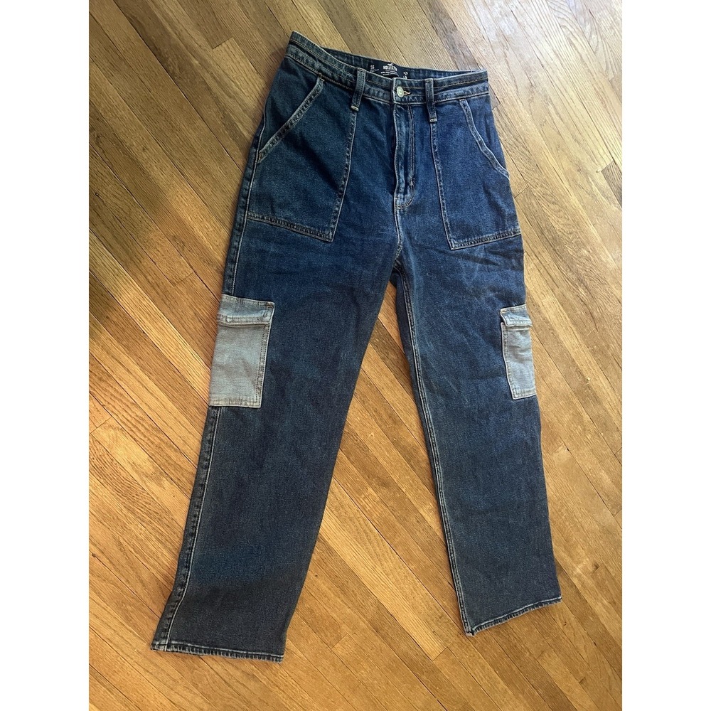 Hollister Ultra High Rise  Dad Jeans Womens‎ 27 Skater Utility Carpenter